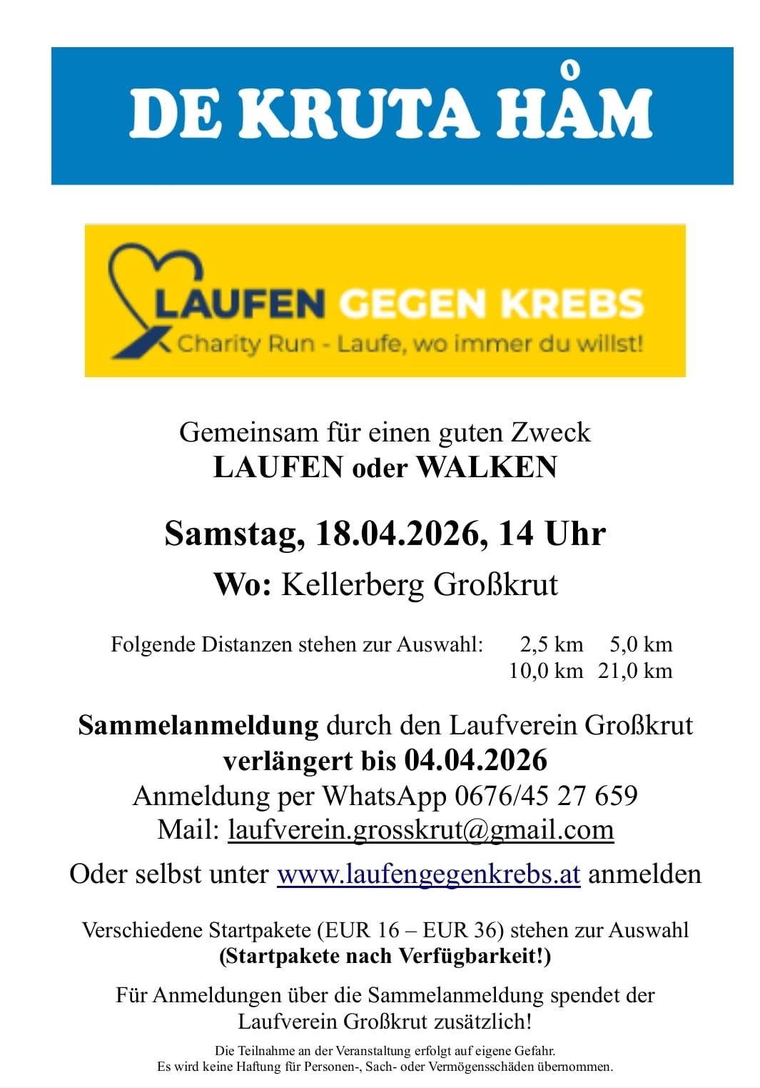 Laufen gegen Krebs